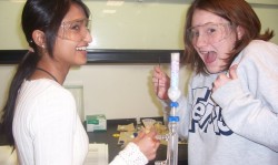 Chemistry students in lab