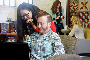 MBA Studying in Library 1