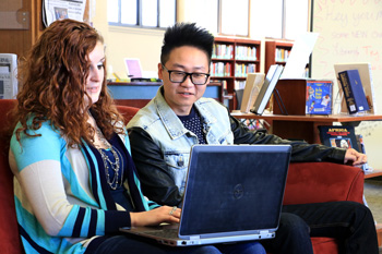 MBA Studying in Library 2