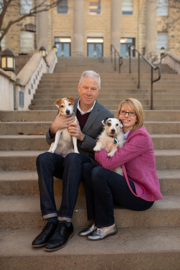 President Elizabeth Frombgen and Doug Kinnear