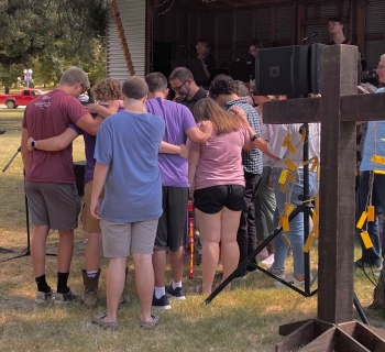 Chapel Team praying together