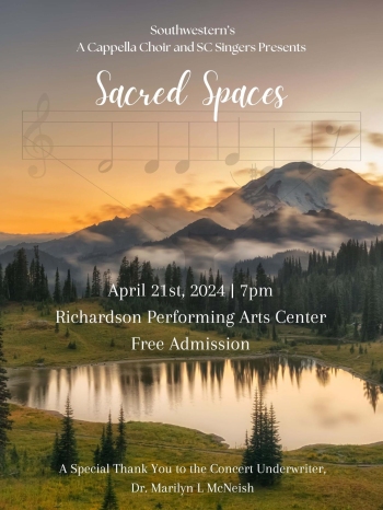 Sacred Spaces Concert Poster
